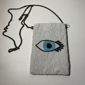 evil eye beaded phone bag/ purse